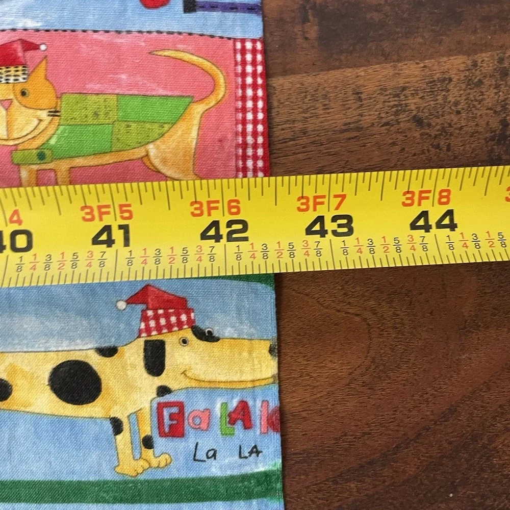 Nancy Wolff Designs Holiday Fabric Dogs Cats Let it Snow Robert Kaufman 2.41 yds